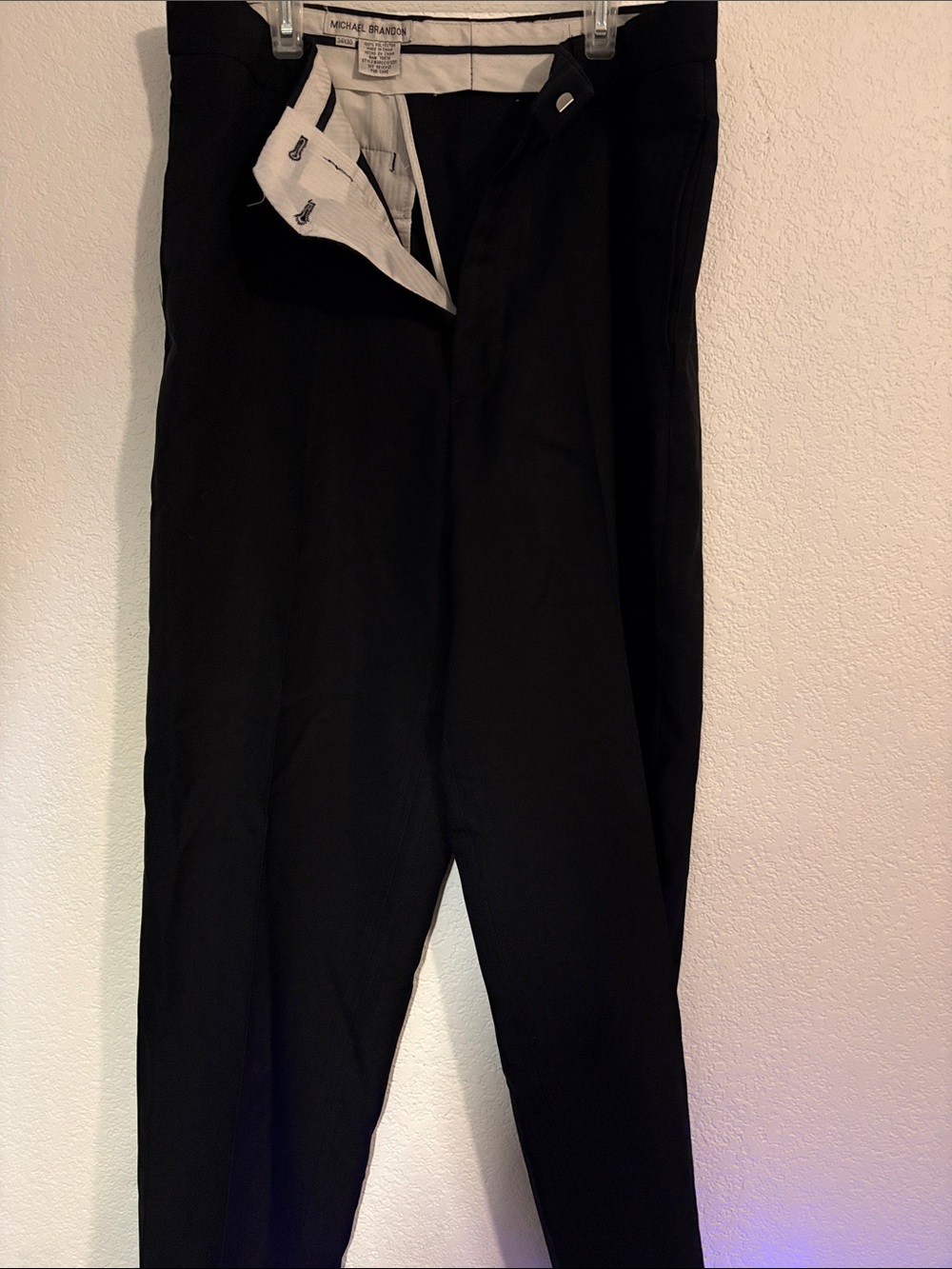Michael Brandon Black Dress Trousers - Straight Leg